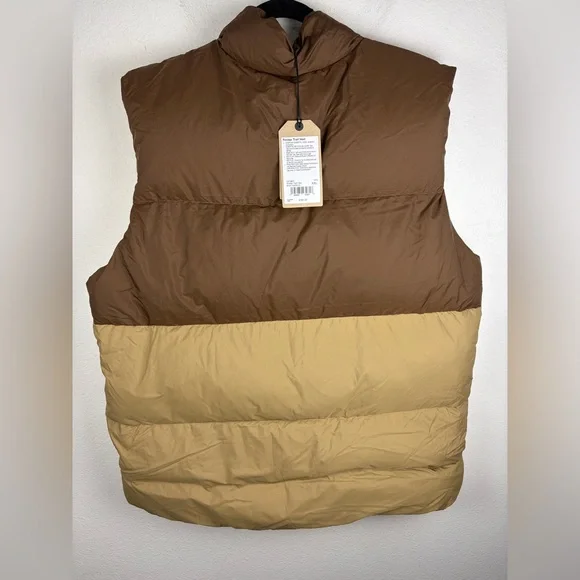 prAna by Columbia Timber Trail Down Puffer Vest Shire Colorblock XXL Brown  NWT - Picture 2 of 9